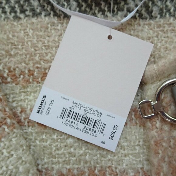 LC Lauren Conrad Brushed Lurex Poncho Caftan Wrap Sweater Blush NWT OS - Picture 8 of 12